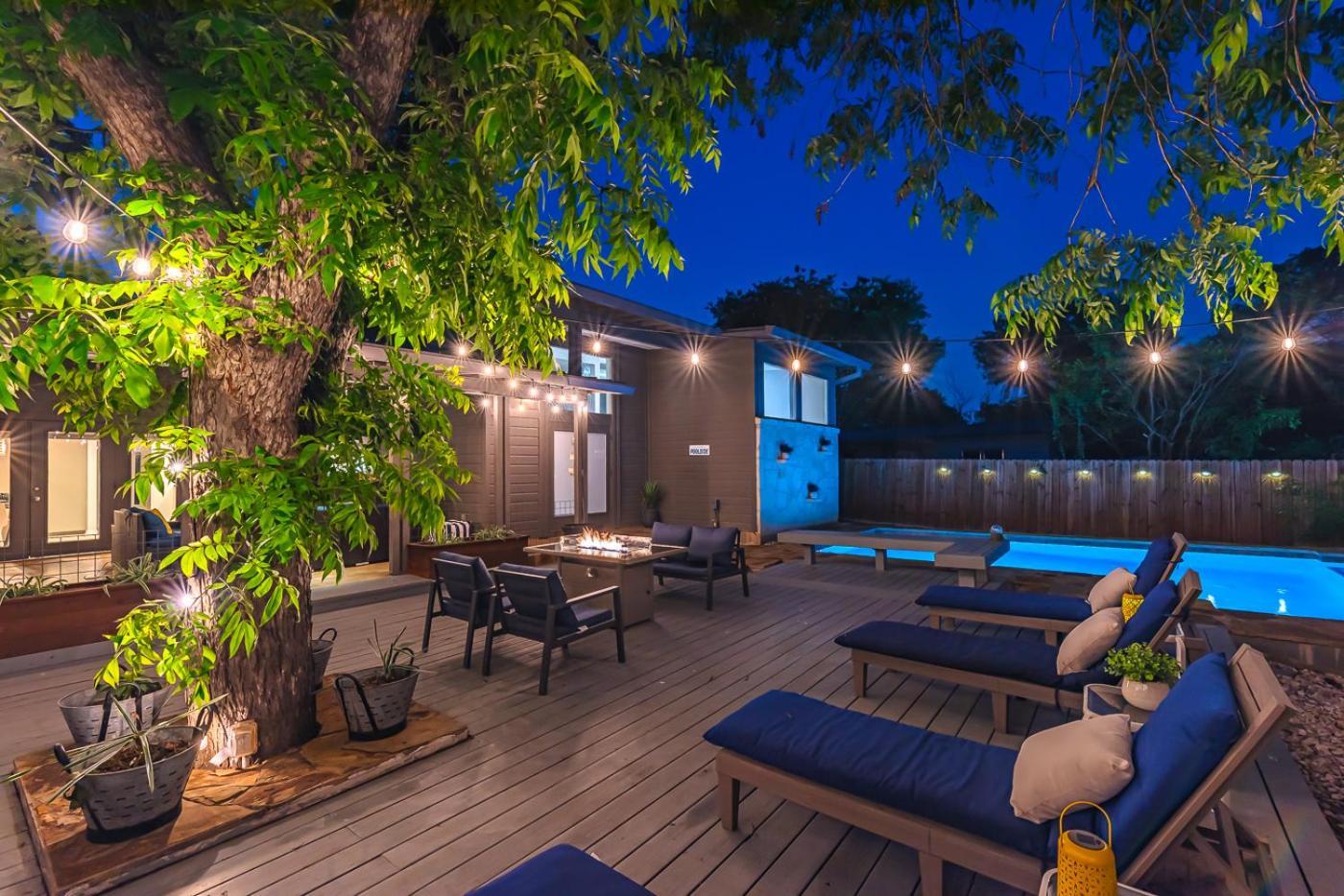 Serene Pool & Firepit In Stunning Home By Airport San Antonio Ngoại thất bức ảnh